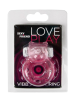 Розовое эрекционное виброкольцо в форме мишки (Цвет: розовый)