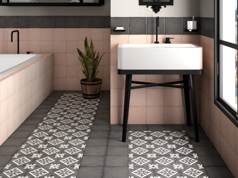 Equipe Art Nouveau Charcoal Grey 20x20