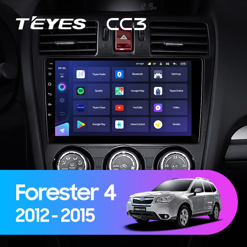 Teyes CC3 9" для Subaru Forester XV, Impreza 2012-2015
