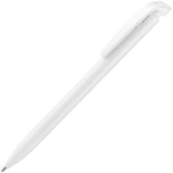 Ручка пластиковая белая с цветным клипом