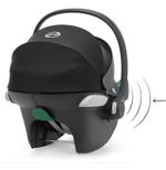 Коляска 3 в 1 Cybex Priam IV Rosegold complete и автокресло Aton B2 i-Size Steel Grey Leaf Green