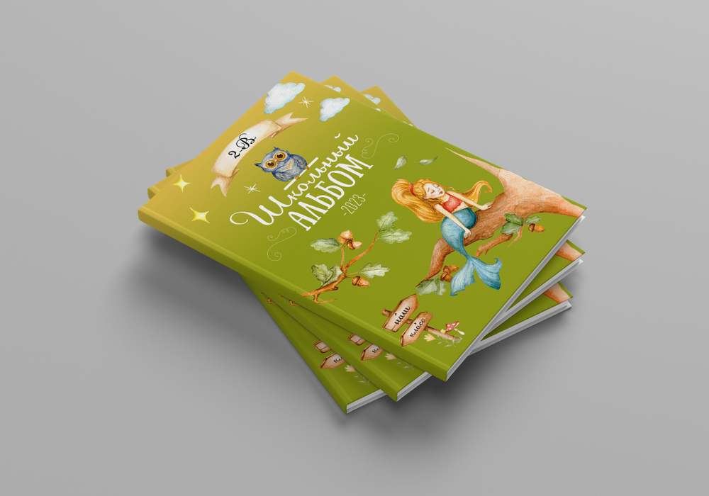 PSD-Шаблон фотокниги "Лукоморье"