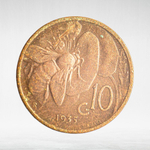 Italy 10 Centesimi 1935 R "Victor Emmanuel III", VG