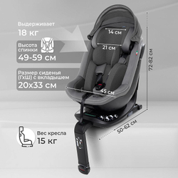 Автокресло Sweet Baby Odyssey B3 i-Size Dark Grey