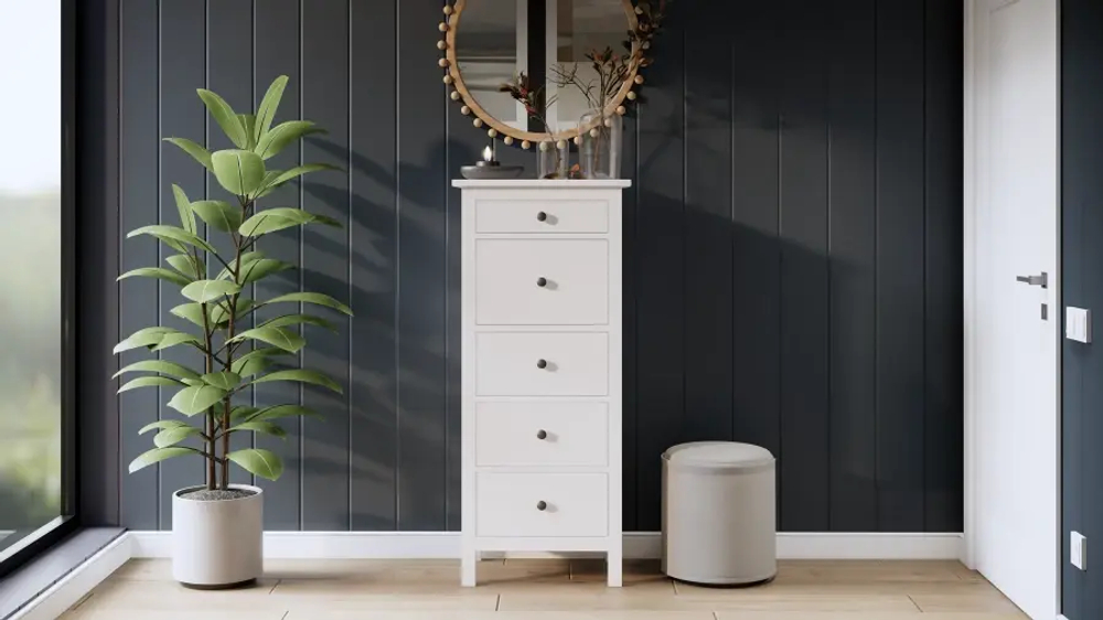 Комод с 5 ящиками - аналог IKEA HEMNES / ХЕМНЭС/ ХЕМНЕС / КЫМОР / ИКЕА 58х131х40 см, белый