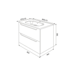 Тумба с умывальником IDDIS Edifice, подвесная, 80 см, белая, EDI80W0i95K