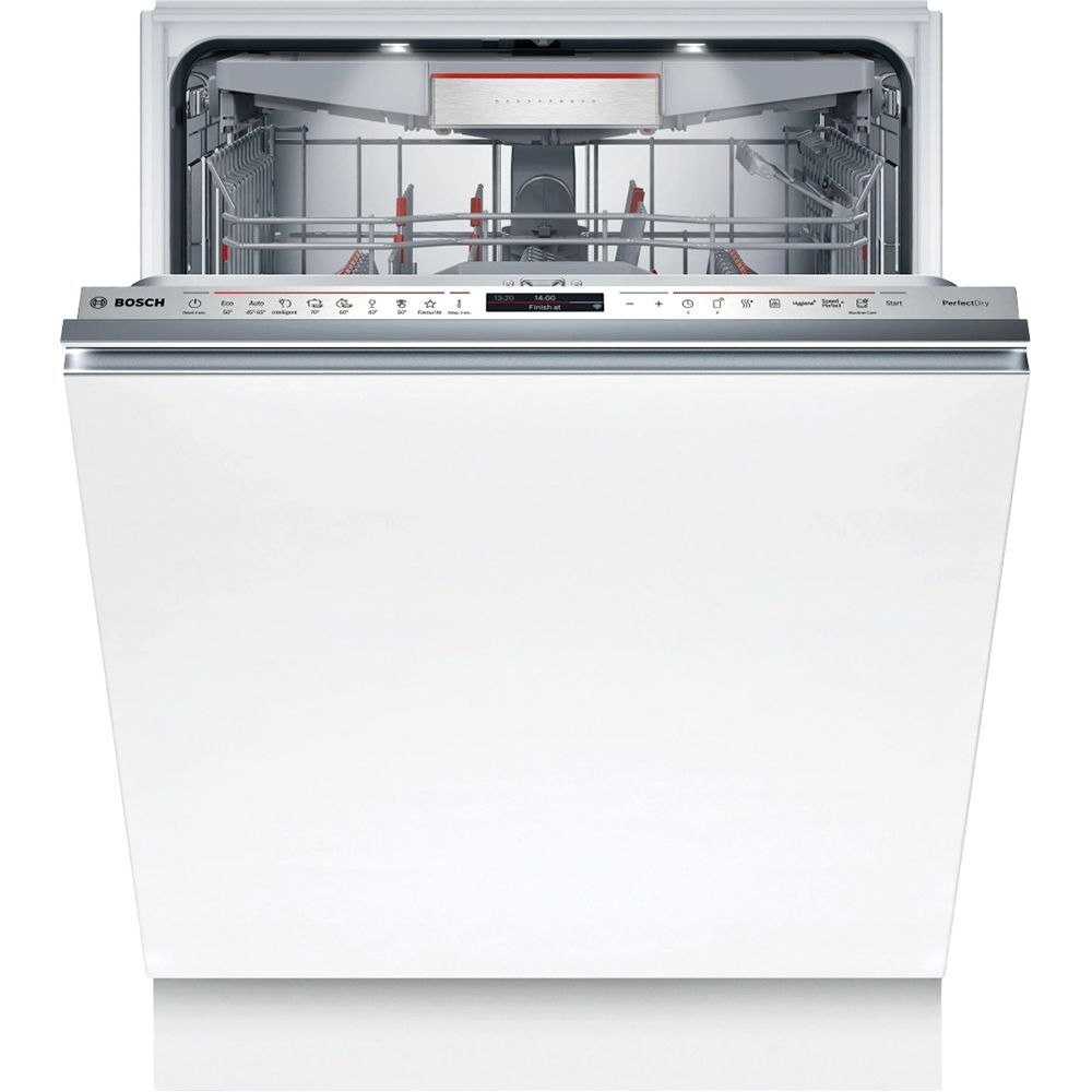 Встраиваемая посудомоечная машина Bosch SMV8YCX02E, полноразмерная, 14 комплектов, 8 программ, защита от протечек, белая