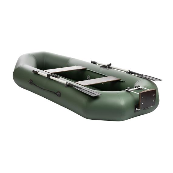 Лодка Тонар Шкипер А260нт (навесной транец, надувное дно) (зеленый)