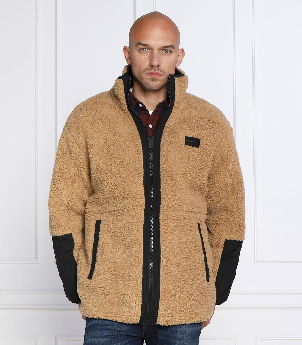 двусторонняя куртка reversible sherpa CALVIN KLEIN JEANS - коричневый(J30J321914)