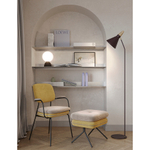 Пуф pea, велюр, бежевый/желтый