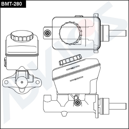 Главный тормозной цилиндр BMT280