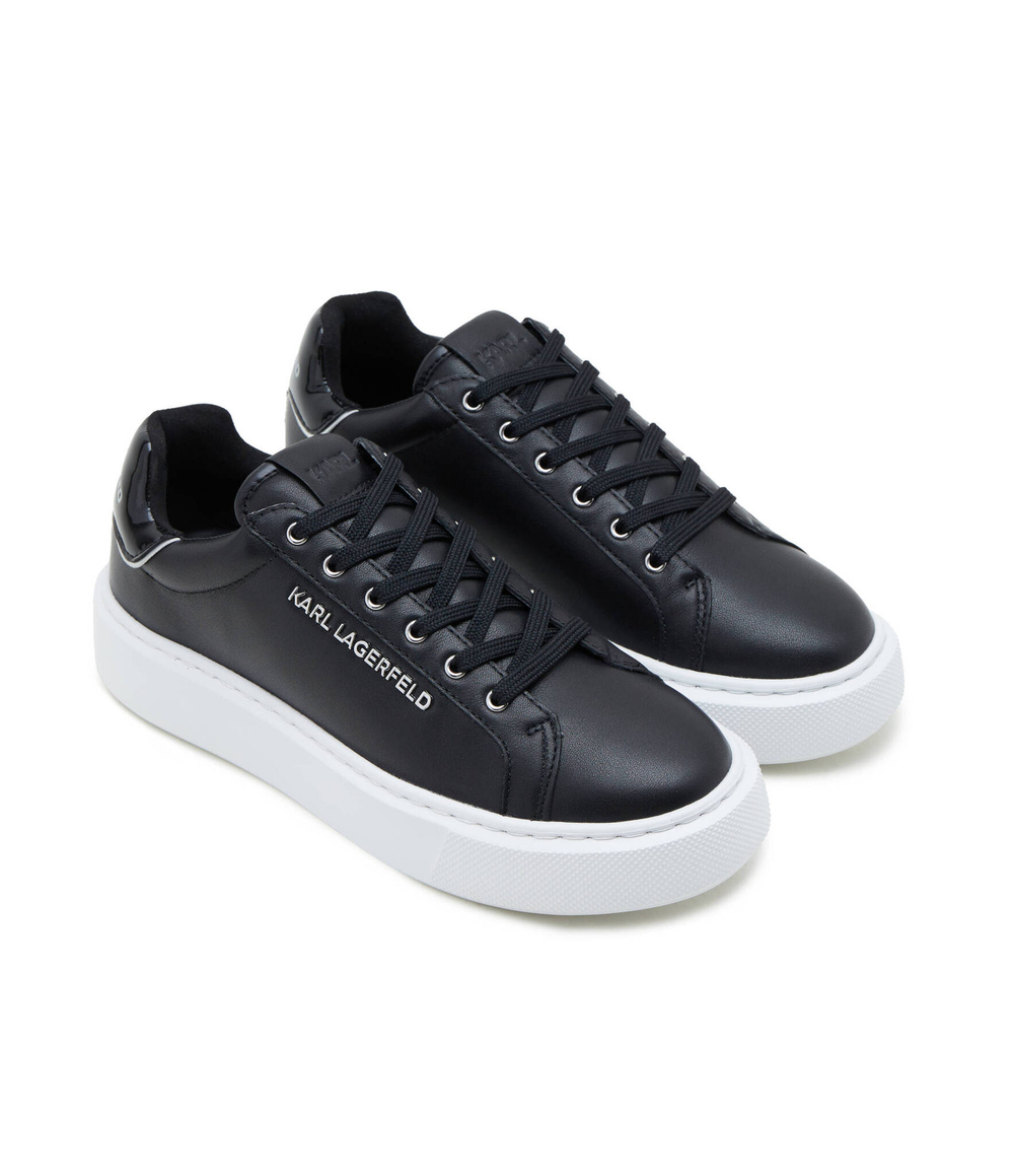 Кожаные кроссовки maxi kup Karl Lagerfeld - черный(KL62221F)