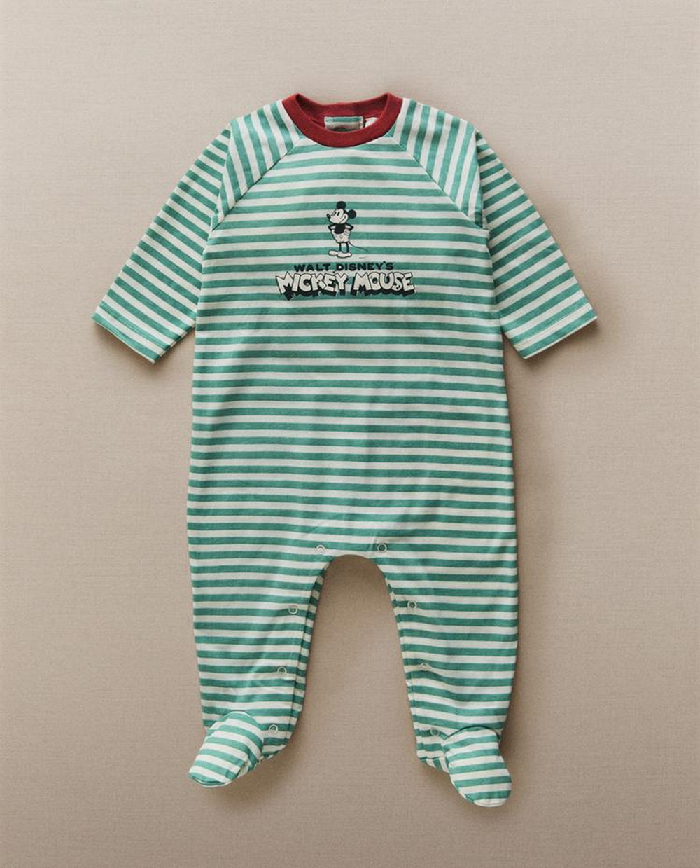 ZARA HOME ДЕТСКИЙ КОМБИНЕЗОН MICKEY MOUSE ©DISNEY, ЗЕЛЕНЫЙ