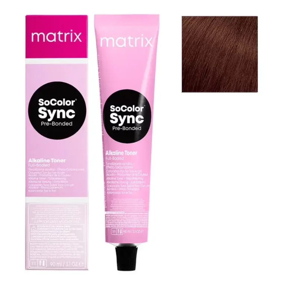 Matrix Super Sync Безаммиачный краситель для волос, 5M Светлый шатен мокка, 90 мл