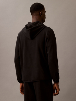 Худи на молнии Calvin Klein Fleece Logo Piping Classic Black Beauty