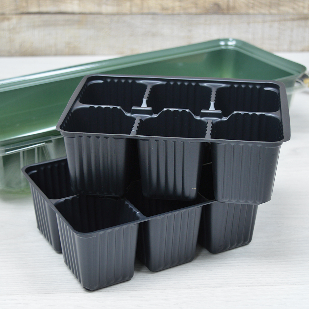 Парник мини для рассады 12 ячеек 40см (зеленый)