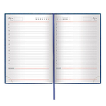 Ежедневник недатированный А5 (138х213 мм) BRAUBERG "Profile", балакрон, 136 л., синий, 123426