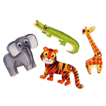 Подвижный пазл 8эл. "Игры со зверятами" 9896376 (Лесная мастерская)