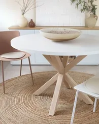 Стол Argo Ø120 см, столешница белый меламин, светлые ножки