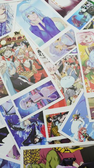 Набор открыток, карточек и наклеек "О моём перерождении в слизь / That time I got reincarnated as a slime", 188 предметов