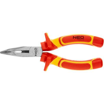 Плоскогубцы NEO Tools изогнутые, 160 мм, 1000 В, CrV, полированные 01-227