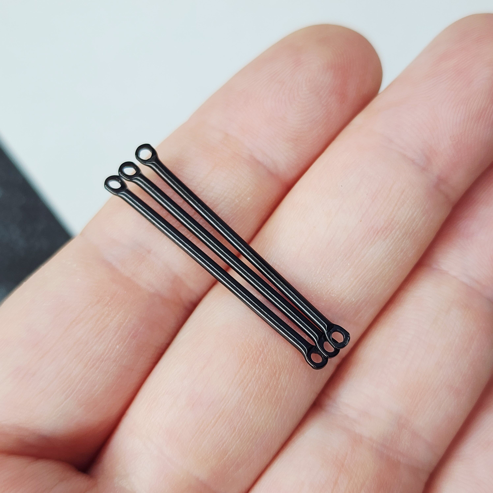 Коннектор, сталь, черного цвета фурнитура, р-р 35×2.5мм, штучно