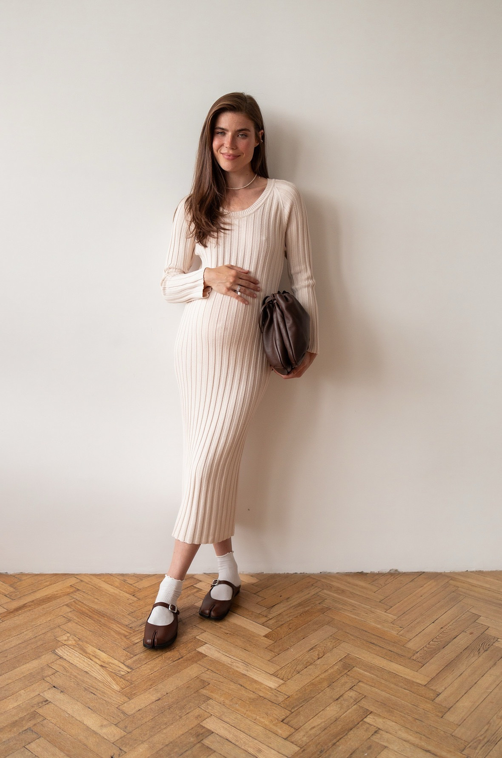 Платье Стефания для беременных, Кремовый