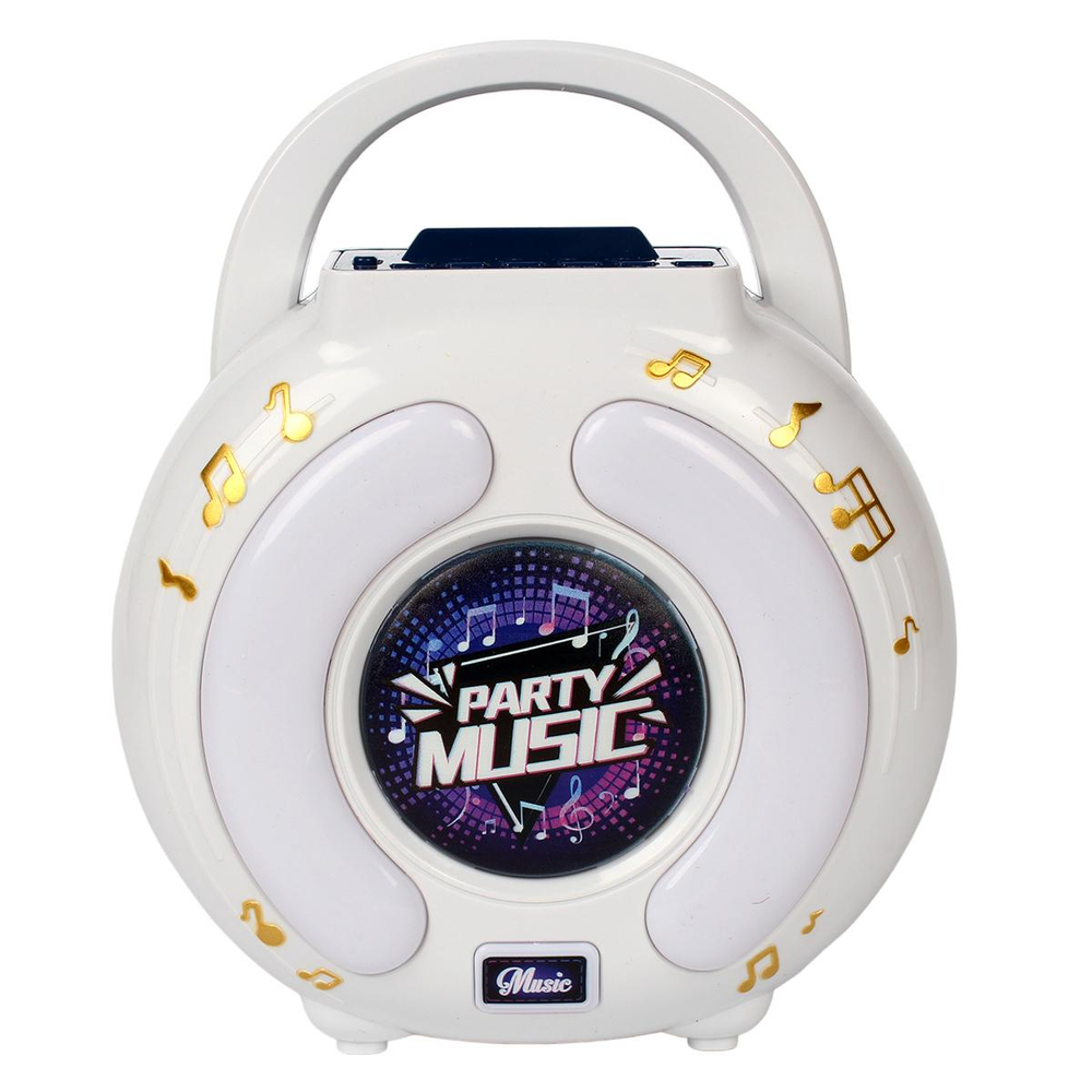 Игрушка на бат. Музыкальня колонка с микрофоном, коробка 6005