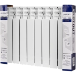 Радиатор биметаллический STOUT TITAN 500 - 8 секций (подключение боковое, цвет белый)