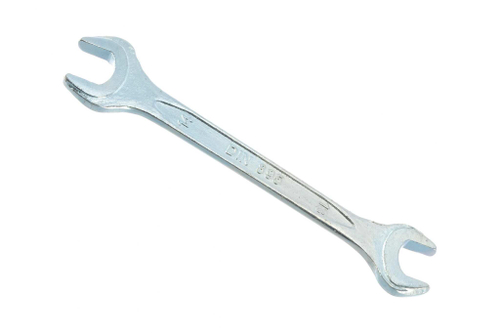 БИБЕР 90607 Ключ гаечный рожковый, кованый, оцинкованный 13х14мм (12/300)---