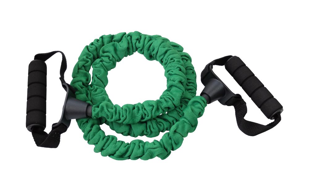 Эспандер в оболочке (полиэстер) среднее сопротивление зеленый