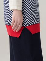 Жилетка для девочки в ушколу AT953 синий-коралловый