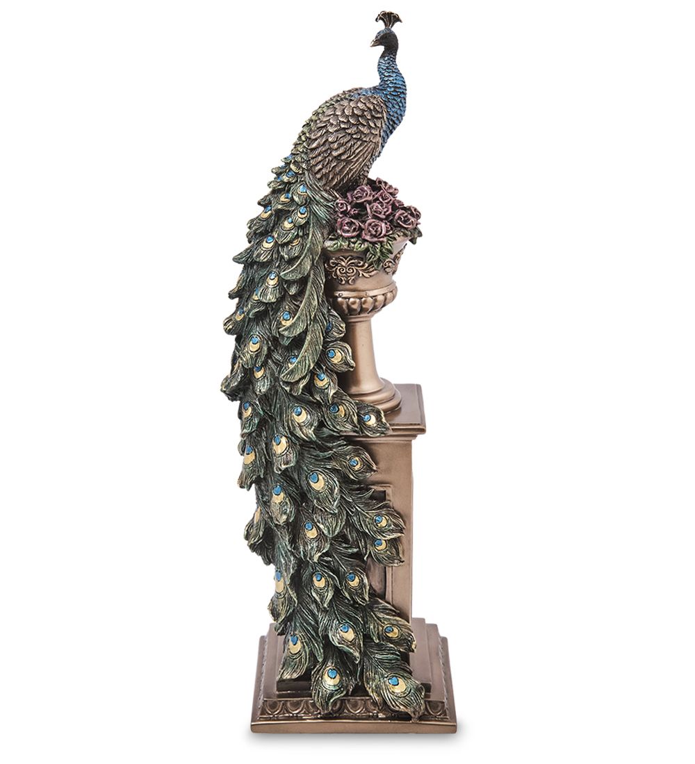 Veronese WS-1335 Статуэтка «Павлин на колонне»