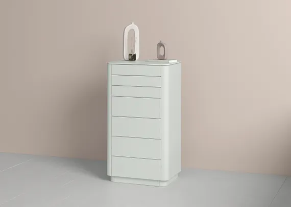 Комод Tammi высокии? 7 ящиков (светло-серый)