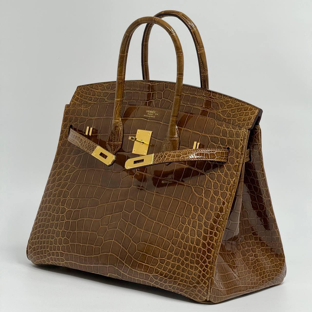 Сумка Hermes из кожи крокодила 35 см