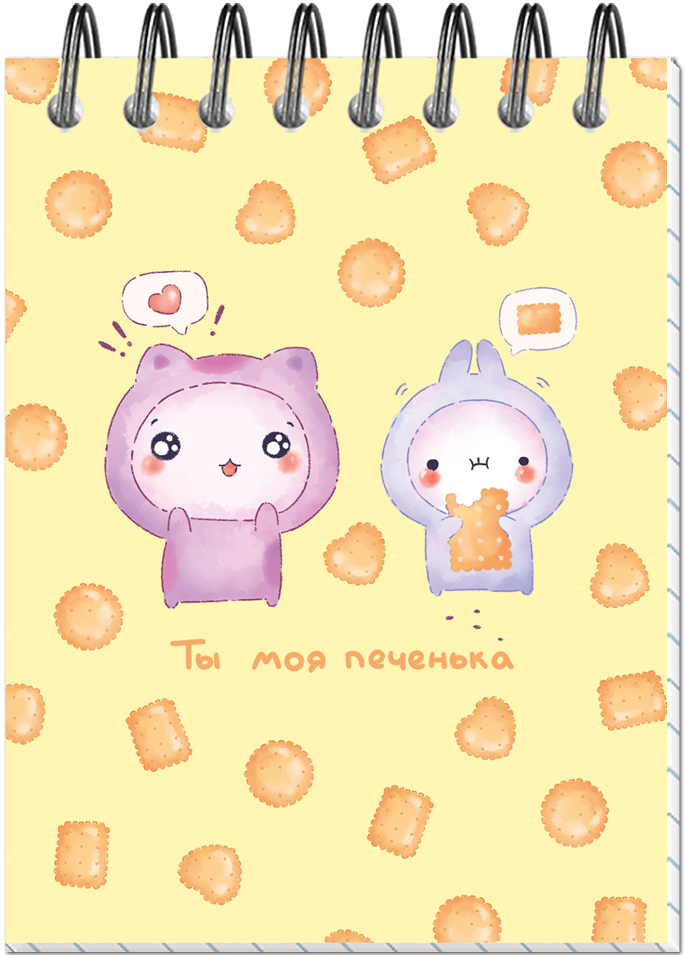 Блокнот "Приколы" А7 40л, на металлическом гребне