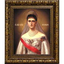 Александра Романова императрица Российская. Икона на холсте.