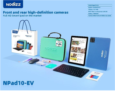 Планшетный компьютер "Nodizz", Npad 10-EV, Android 14, 10.1", 12GB/512GB, синий