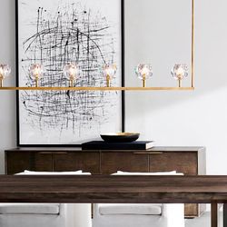 Люстра Rh Boule De Cristal Linear Chandelier 6 Bronze By Imperiumloft