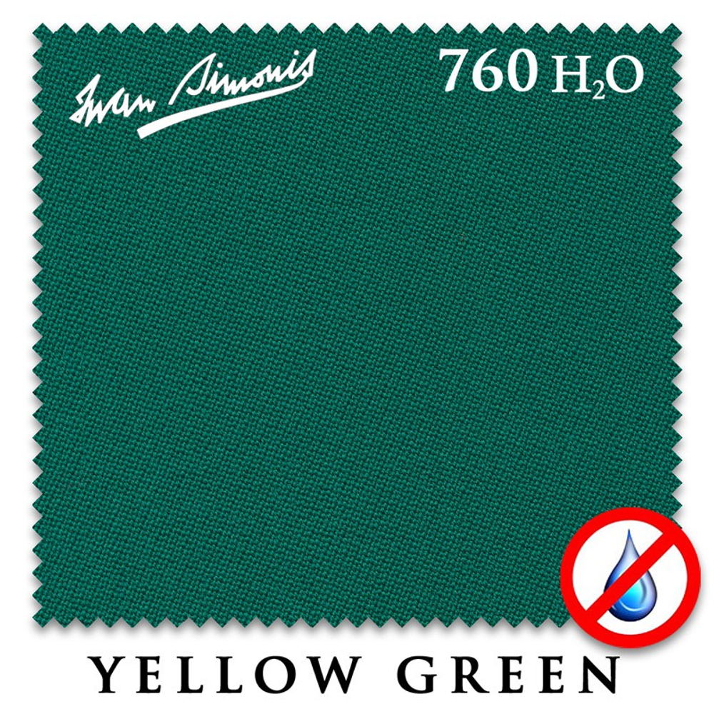 Сукно "Iwan Simonis 760" H2O 195см Yellow Green