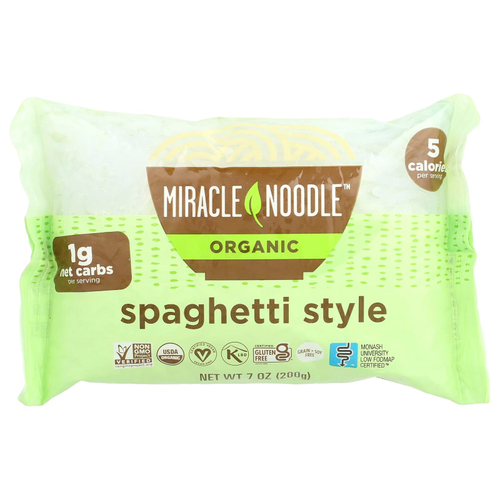 Miracle Noodle, Органическая лапша в стиле спагетти, 7 унций (200 г)