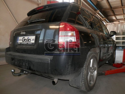 Фаркоп оцинкованный Galia J012C для Jeep Compass MK 2006-2011, Jeep Liberty 2006-2011(паспорт и сертификат в комплекте)(без электрики)