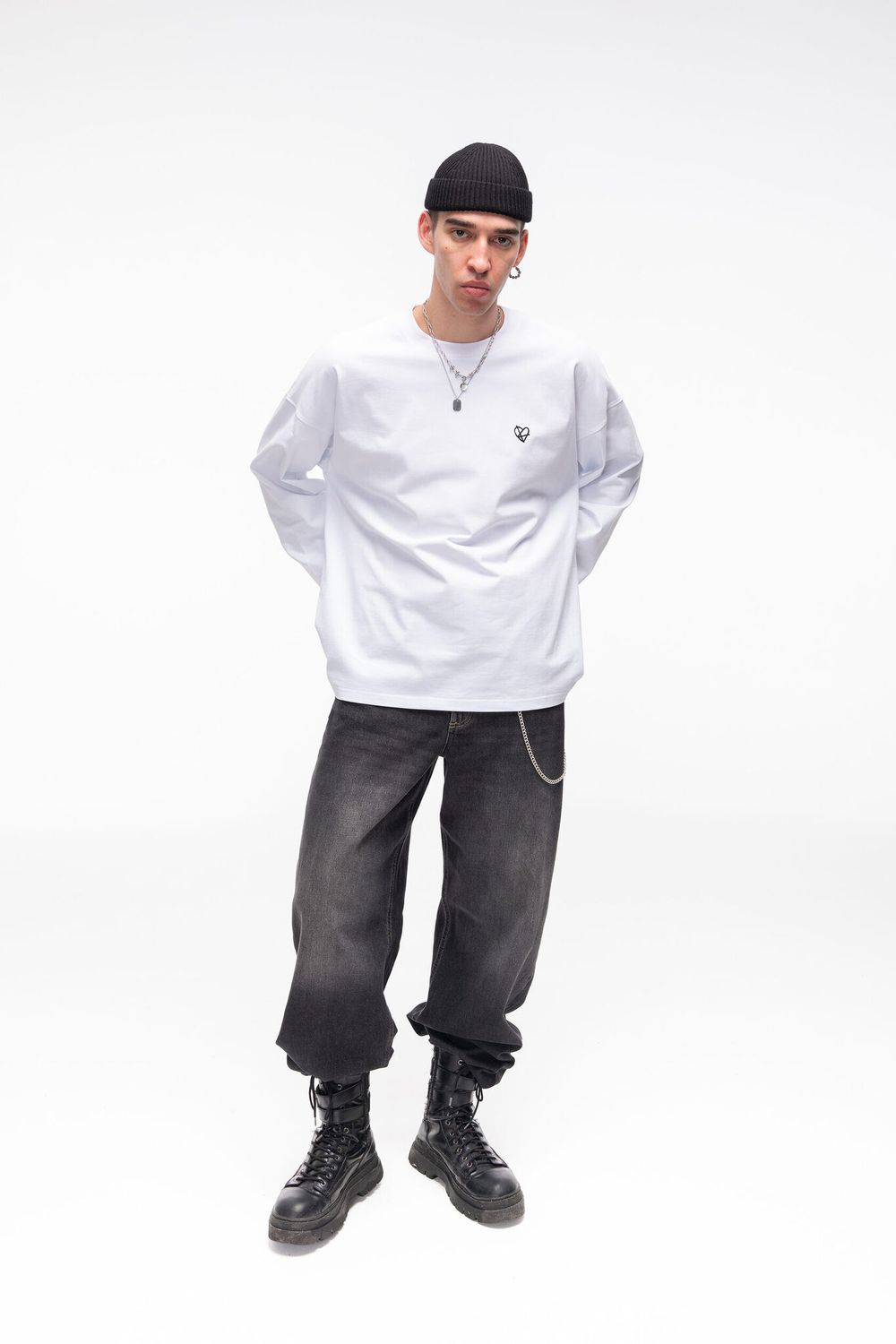 Лонгслив Kraizy Stripes Be Fucking Nice белый