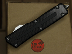 Нож Microtech Scarab 2 S/E Standard - стоунвош клинок, черная рукоять + карбон