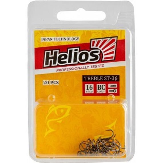 Крючок тройной ST-36 №16 цвет BC (20шт) Helios (HS-ST-36-16)