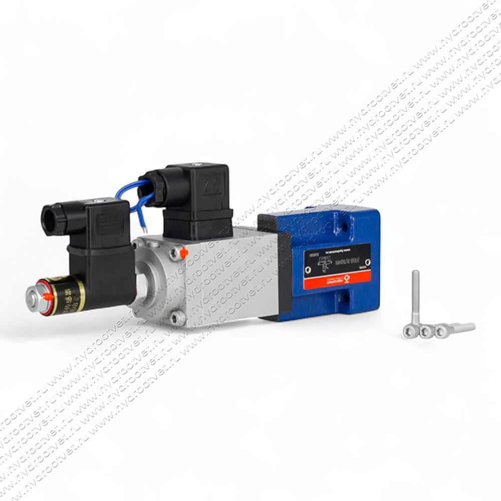 2FRE6B-2X/16QK4RV - Пропорциональный регулятор расхода Ду6 без доп. канала (стандарт), номинальный расход 16 л/мин, характеристика прогрессивная, обратный клапан - нет