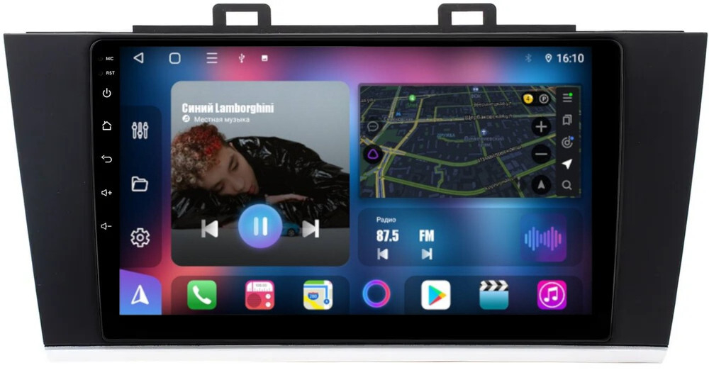 Магнитола для Subaru Outback / Legacy 2014-2019 - FarCar 557M монитор 9" QLED на Android 13, 8 ядер (TS18), CarPlay, 4G SIM-слот