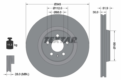 TEXTAR - 92229205-TET - Brake Disc