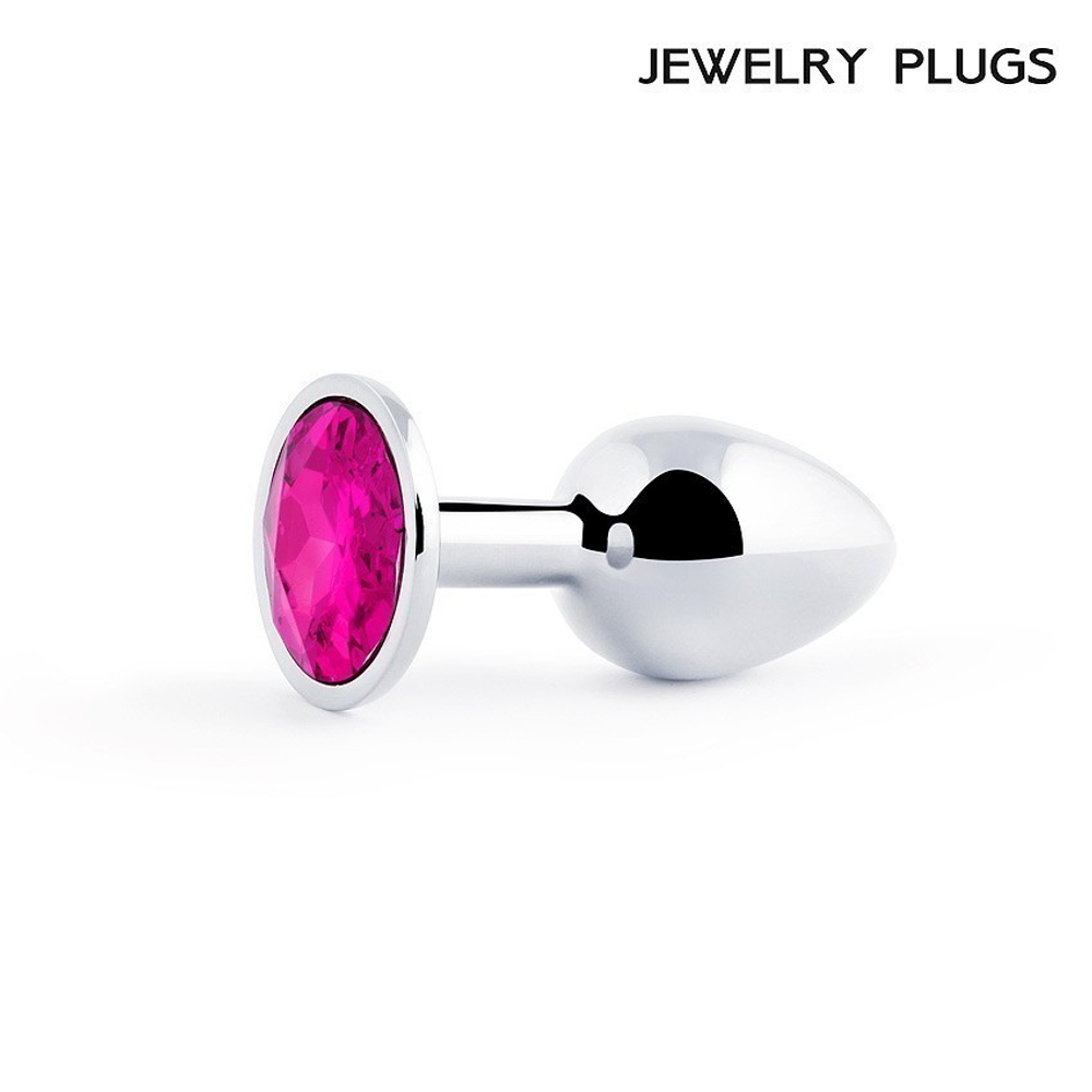 SILVER PLUG SMALL (втулка анальная) цвет кристалла рубиновый L 72 мм, D 28 мм, вес 50г,