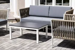 "Касабланка" лаунж-зона плетеная из роупа 4-местная, цвет серый